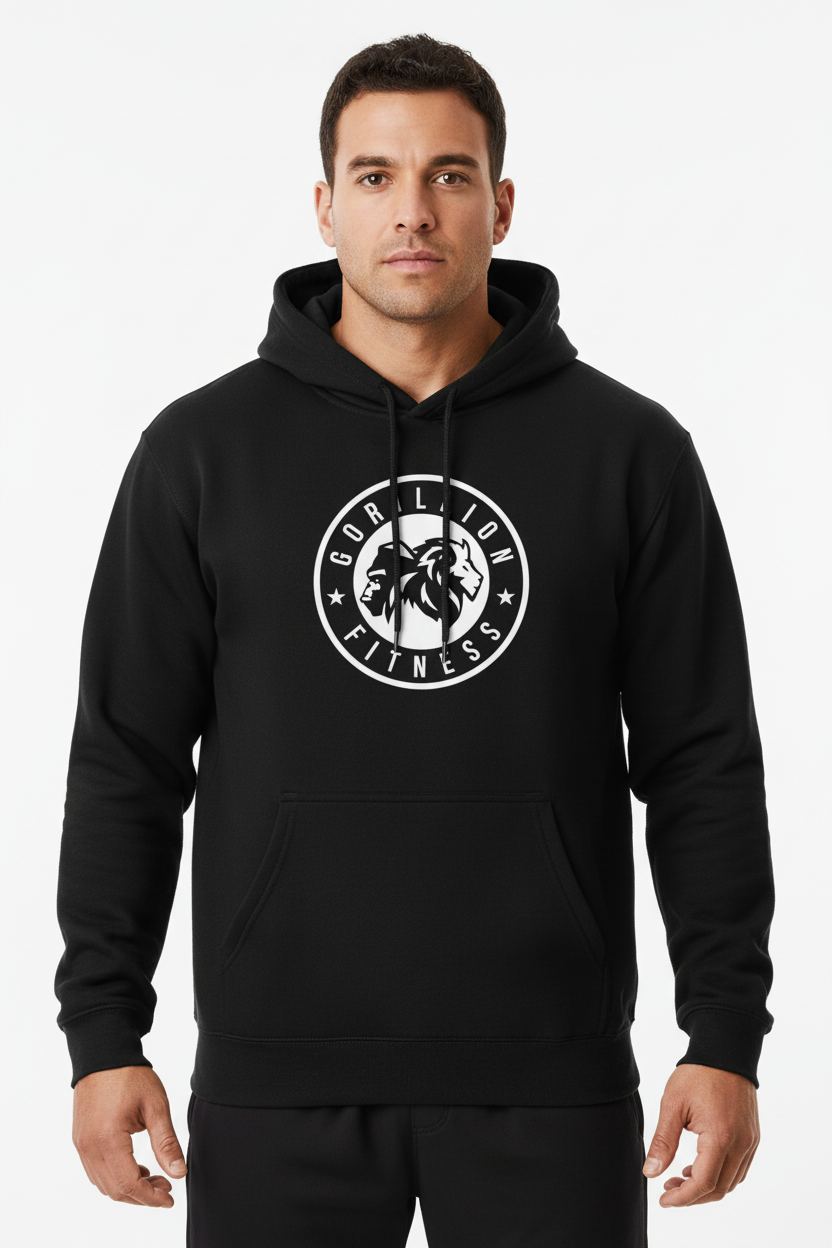 Black Hoodie with Black Drawstrings