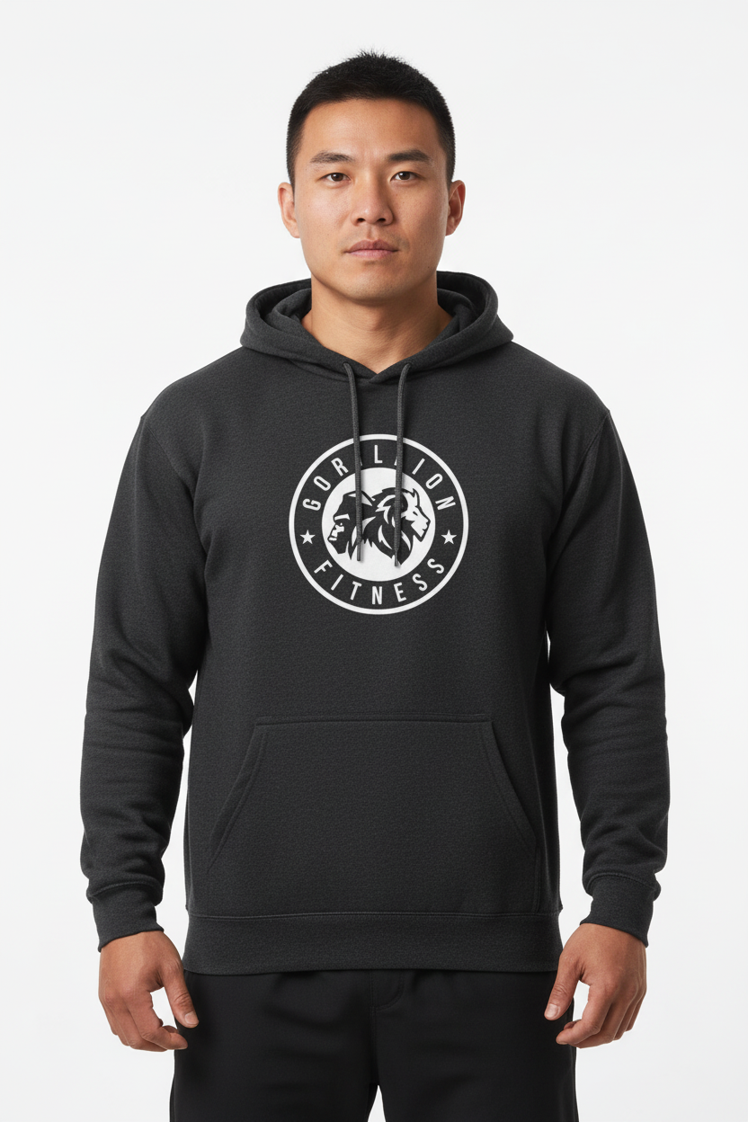 Dark Heather Hoodie 1 - Asian Model